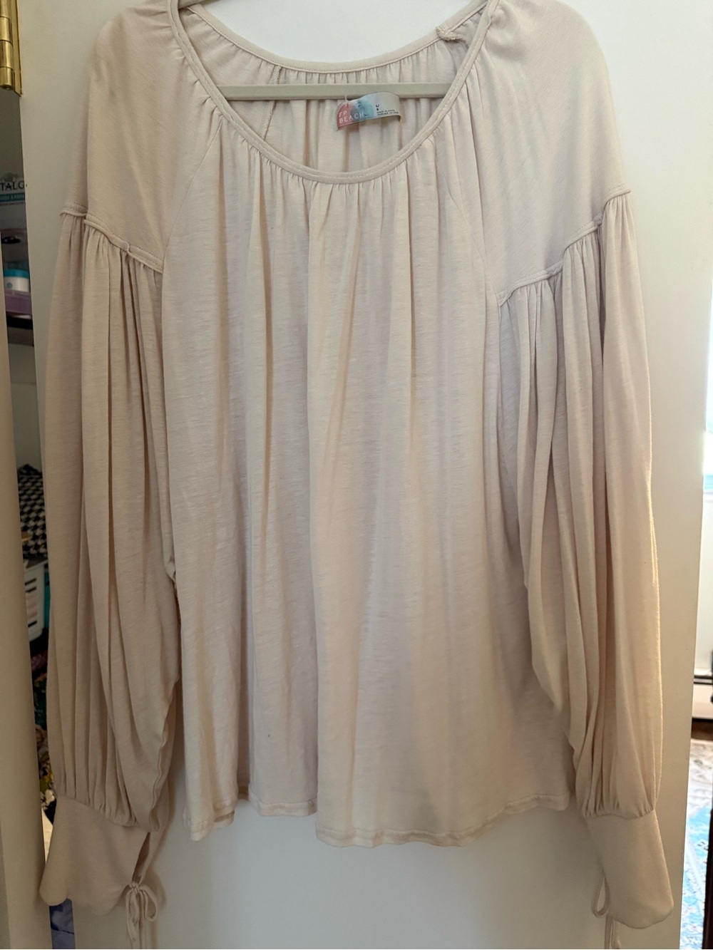 Free People Beach Cream Blouse